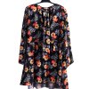 Dámské černé květované šaty  / UNIQUE 21 / XXXXL (56) / UK 28 / ANGLIE