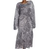 Dámské černo-bílé vzorované saténové šaty  / Brave soul / XXXXL (52) /  UK 24/ ANGLIE