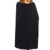 Dámská černá plísová sukně  na gumu/ MS - XXXXL (50+) / UK 22 / ANGLIE
