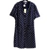 Dámské modré šaty s bílými puntíky / Yuni / XXXL (52) / UK 24 / ANGLIE