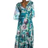 Dámské LUXUSNÍ , ZNAČKOVÉ zelené šaty se vzory / HOPE IVY / XXXXL (50) / UK 22 / ANGLIE
