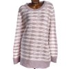 Dámský bílo-fialový delší svetřík / GEORGE / XXXL (52+) / UK 24 / ANGLIE