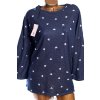 Dámský tmavě modrý lehký svetřík se srdíčky  / Tu  /   XXXXL (52) / UK 24 / ANGLIE