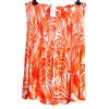 Dámská bílo-oranžová halenka se vzorem listů a žabičkováním bez ramínek  / BY VERY  / XXXL (50) / UK 22 / ANGLIE