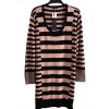 Dámské černo-hnědé pruhované svetrové šaty /Mco  /  XXL (46) / UK 18 / ANGLIE