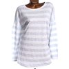 Dámské  bílo-modré pruhované triko / BONMARCHÉ / XXXL (50) / UK (22) ANGLIE
