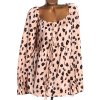 Dámská béžová halenka s leopardím vzorem  / SIMPLY BE / XXXXL (52) / UK 24 /  ANGLIE