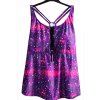 Dámský značkový fialový vrchní díl plavek se vzorem galaxie a souhvězdí  / HANNA NIKOLE / XXXXL (54) / UK 26 / ANGLIE