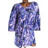Dámská bílo-modro-fialová vzorovaná halenka  / SIMPLY BE / XXXXL (54) / UK 26 /  ANGLIE