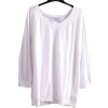 Dámské bílé triko s dlouhýmrukávem / PER UNA / XXXL (52) / UK 24 / ANGLIE
