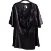 Dámská značková černá saténová halenka s leopardím vzorem / QUIZ / XXXL (50) / UK 22 /  ANGLIE