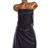 Dámské černé koženkové šaty bez ramínek / F&F /   XXXL (50) / UK 22 / ANGLIE