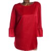 Dámská červená saténová halenka / F&F / XXXL (48) / UK 20  / ANGLIE