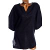 Dámská černá lněná halenka / M&S / XXXL (48) / UK 20 / ANGLIE
