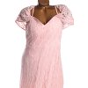 Dámské růžové krajkové šaty  / XXXL (48) / UK 20 / ANGLIE