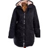 Dámský černý zimní kabát s kožíškem  / BONMARCHÉ / XXXL (52) UK 24 / ANGLIE