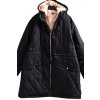 Dámský černý zimní kabát s kožíškem  / BONMARCHÉ / XXXL (52) UK 24 / ANGLIE