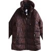 Dámský kvalitní  černo-hnědý  zimní kabát s leopardím vzorem / BONMARCHÉ / XXXL (50) UK 22 / ANGLIE
