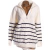 Dámský bílý svetr s černými pruhy / JD WILLIAMS / XXXL (48/50) / UK  (20/22) /  ANGLIE