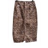 Dámská hnědo-černá leopardí džínová sukně / XXXL (46) / UK 18 / ANGLIE