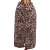 Dámská hnědo-černá leopardí džínová sukně / XXXL (46) / UK 18 / ANGLIE