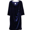 Dámské semišové tmavě modré šaty  / BILLIE BLOSSOM /  XXXL (52) / UK 24 / ANGLIE