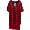 Dámské černo-červené šaty krajkové s flitry / NOUVELLE / XXXXL+ (54-56) / UK 26-28 / ANGLIE