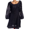 Dámská černá krajková delší halenka / ESSENCE / XXXXL (58) / UK 30 / ANGLIE