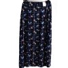 Dámská tmavě modrá sukně s barevnými květy a vzory / TU / XXXXL (52) / UK 24 / ANGLIE