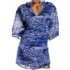 Dámská modro-bílá vzorovaná halenka / JD WILLIAMS / XXXXL (54) / UK 26 / ANGLIE