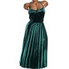 Dámské smaragdové saténové šaty / CIDER  / XXXXL (52) / UK 24  ANGLIE