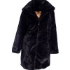 Dámský černý kožíškový kabátek / NEW LOOK / XXXL (50/52+) / UK 22 / ANGLIE
