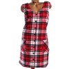 Dámské černo-bílo-červené  kostkované zimní šaty - NA ROLÁK, HALENKU / TU / XXXL (50/52++) / UK 22  / ANGLIE