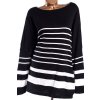Dámský luxusní značkový černo-bílý značkový pruhovaný svetr / LIVE UNLIMITED / XXXL (50/52/54/56+) / UK 22 / ANGLIE