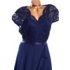 Dámské tmavě modré šaty s krajkou  / MUSOL  / XXXL (48/50) / UK 20/22 / ANGLIE