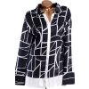 Dámská černo-bílá vzorovaná košile / Marks & Spencer / XXXL (50) / UK 22 / ANGLIE
