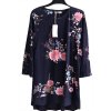 Dámská ZNAČKOVÁ modrá tunika s barevnými květy / JOHN ROCHA  / XXXL (48/50) / UK 20 / ANGLIE