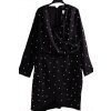 Dámské zimní černé šaty s perličkami  na přední části/ BOOHOO / XXXL (50) / UK 22 / ANGLIE
