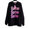 Dámská černá mikina s nápisem BARBIE / BARBIE /  XXXL (48/50/52) / UK 22 / ANGLIE