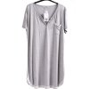 Dámská šedá noční košile s bílou krajkou  / VLAZOM /  XXXL (48/50) / UK 20/22 / ANGLIE