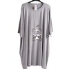 Dámská šedá noční košile s pandou  / OO / XXXXL+ (56/58/60) / UK 28/30/32 / ANGLIE