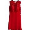Dámské LUXUSNÍ červené šaty s krajkou  / XXXL (48) / UK 22 / ANGLIE
