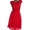 Dámské LUXUSNÍ červené šaty s krajkou  / XXXL (48) / UK 22 / ANGLIE