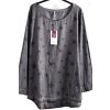 Dámské šedé triko s hvězdičkami  / SHEEGO / XXXXL+ (58/60) / UK 30/32 / ANGLIE