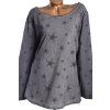 Dámské šedé triko s hvězdičkami  / SHEEGO / XXXXL+ (58/60) / UK 30/32 / ANGLIE