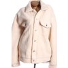 Dámský bílo-béžový ovečkový kabát/bunda / H&M / XXXXL+ (48/50/52+) / UK 20/22 /  ANGLIE