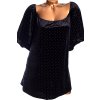 Dámská černá sametová  halenka s kamínky  / SIMPLY BE  / XXXXL 56/(58/60) / UK 30  / ANGLIE