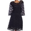 Dámské černé krajkové šaty / STUDIO / XXXXL (52) / UK 24 / ANGLIE