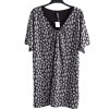 Dámská černo-šedá vzorovaná třpytivá tunika / IVANS / XXXXL (58-60) / UK 30-32 / ANGLIE