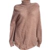 Dámské hnědo-bílé rolákové svetrové pončo / EMERY ROSE / XXXXL (52/54) UK 24/26 / ANGLIE